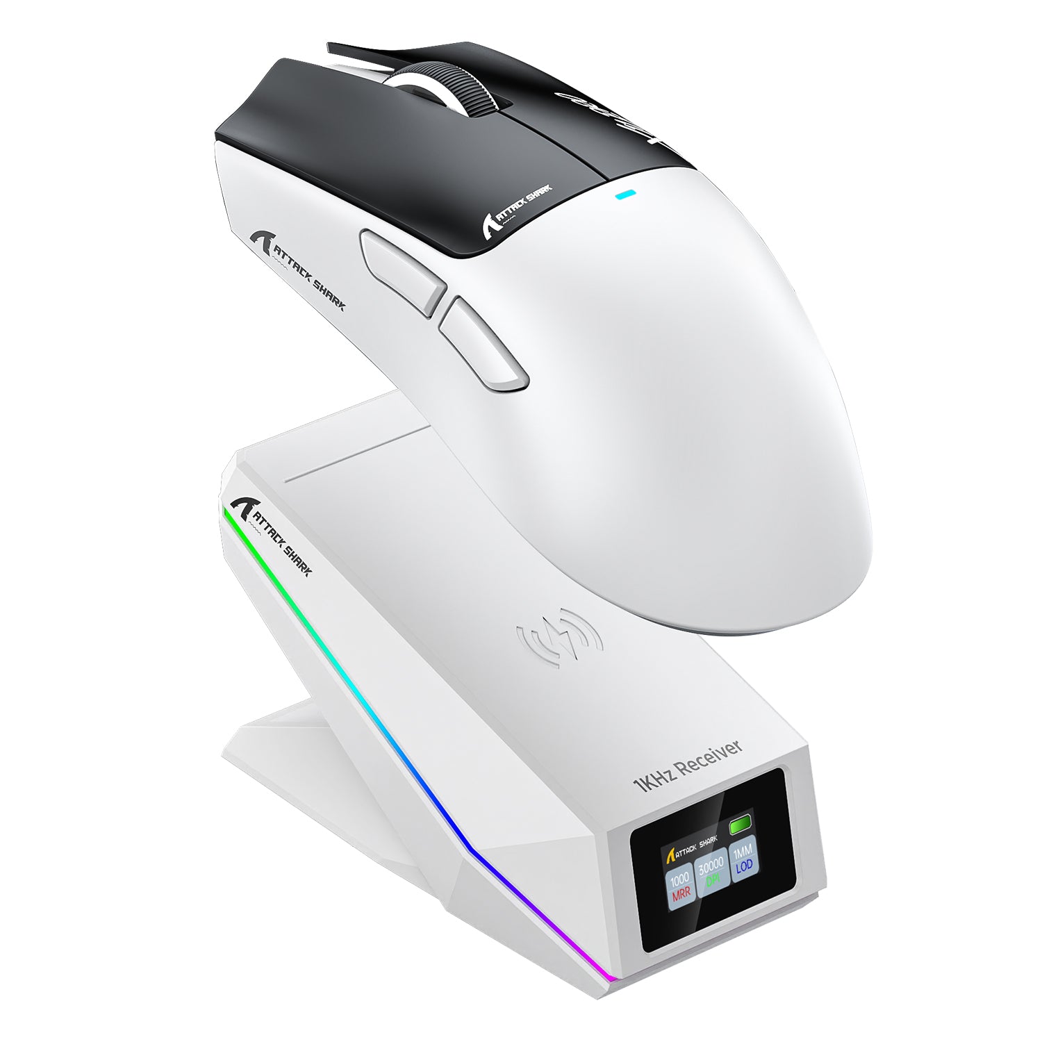 Bezprzewodowa mysz gamingowa ATTACK SHARK X11 PRO V2 z wyświetlaczem TFT, stacją ładującą i zwiniętym kablem C06