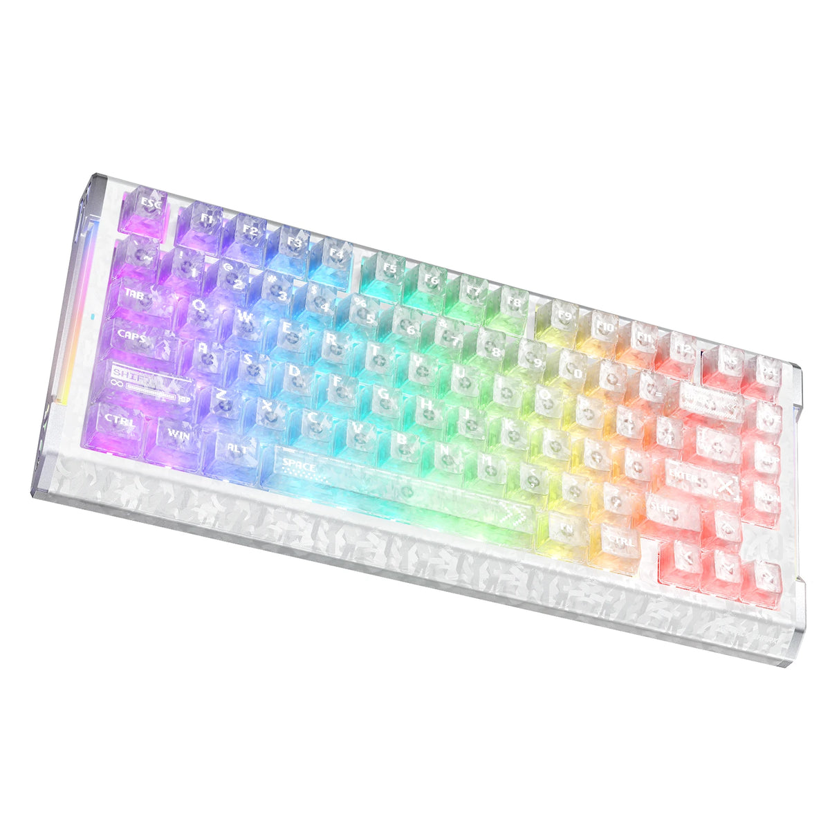 ATTACK SHARK R86 HE Carbon Fiber Przewodowa klawiatura gamingowa z magnetycznymi przełącznikami i szybkim wyzwalaniem, z kablem spiralnym C01 ULTRA RGB