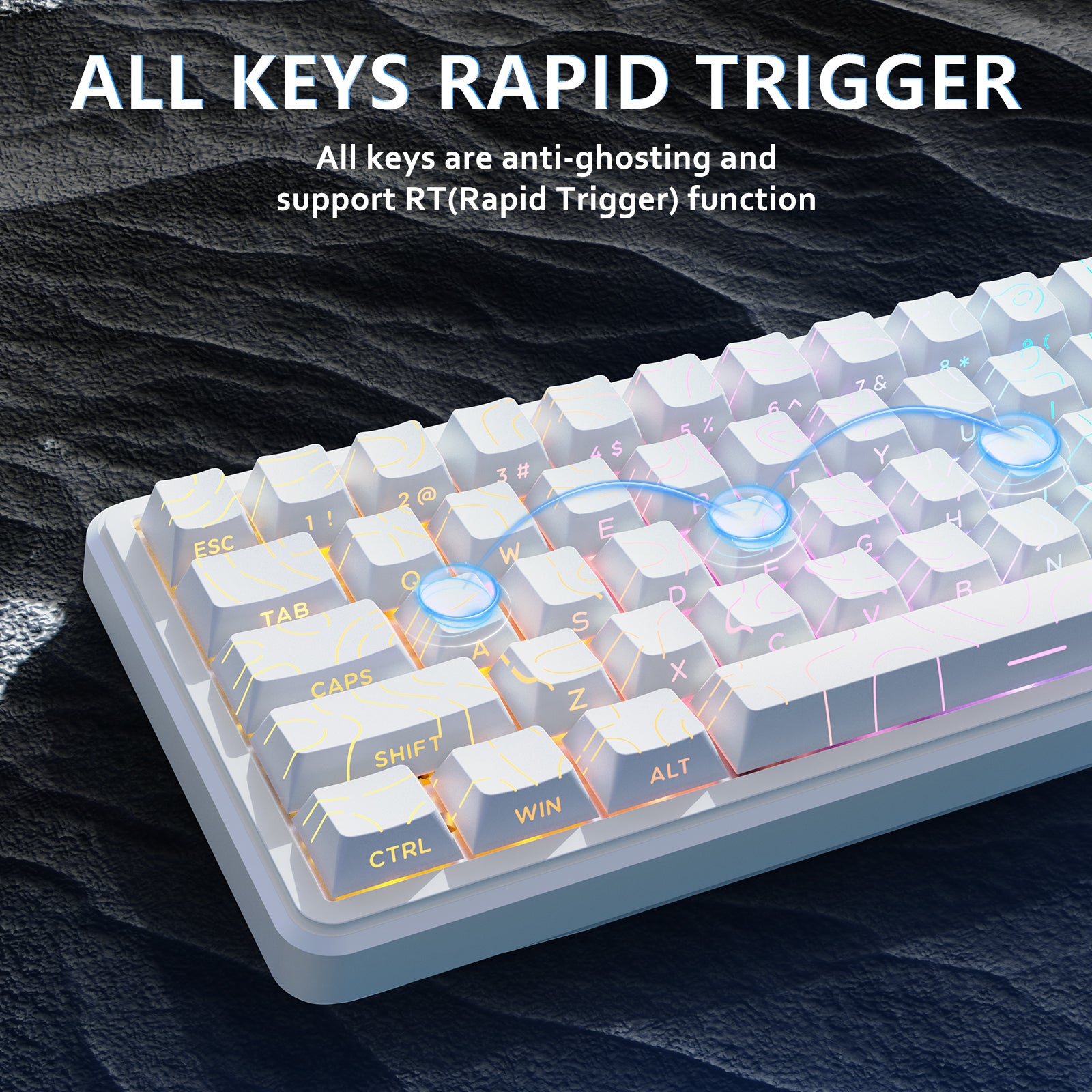 ATTACK SHARK X65 HE Klawiatura Rapid Trigger z Magnetycznym Przełącznikiem