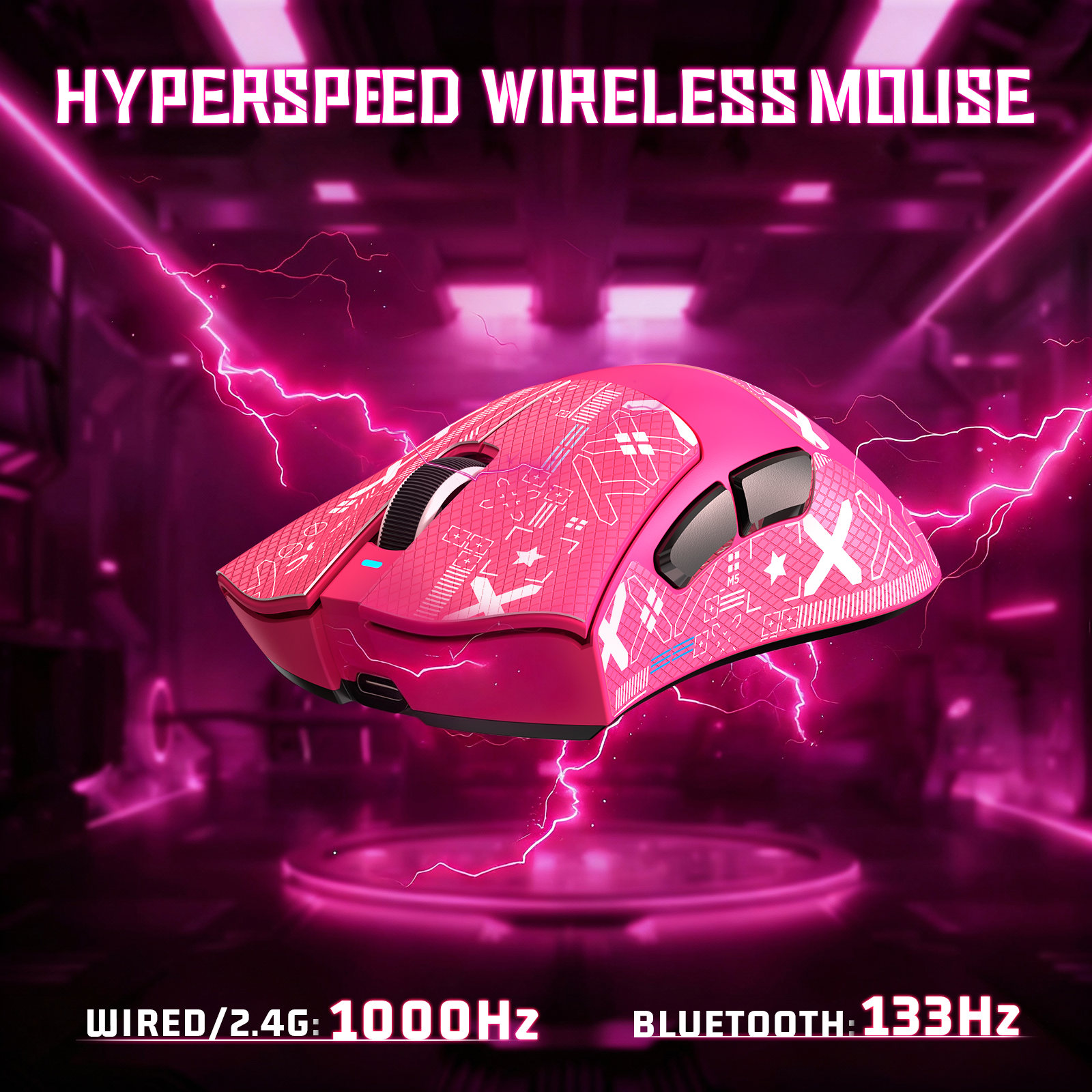 ATTACK SHARK V3 Ultra lekka Tri-mode mysz gamingowa