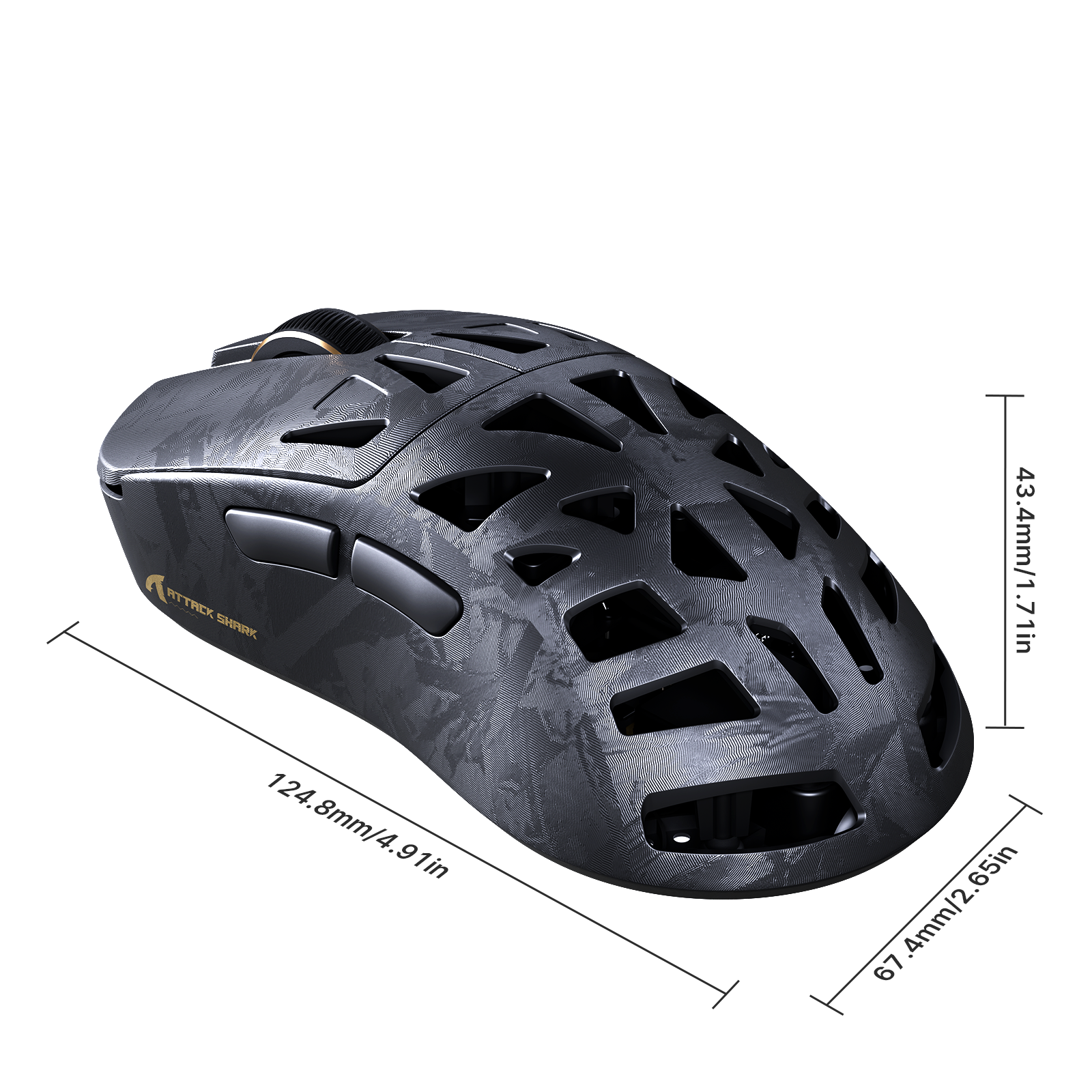 ATTACK SHARK RS6 ULTRA Carbon Fiber Bezprzewodowa Mysz Gamingowa PAW3955MAX