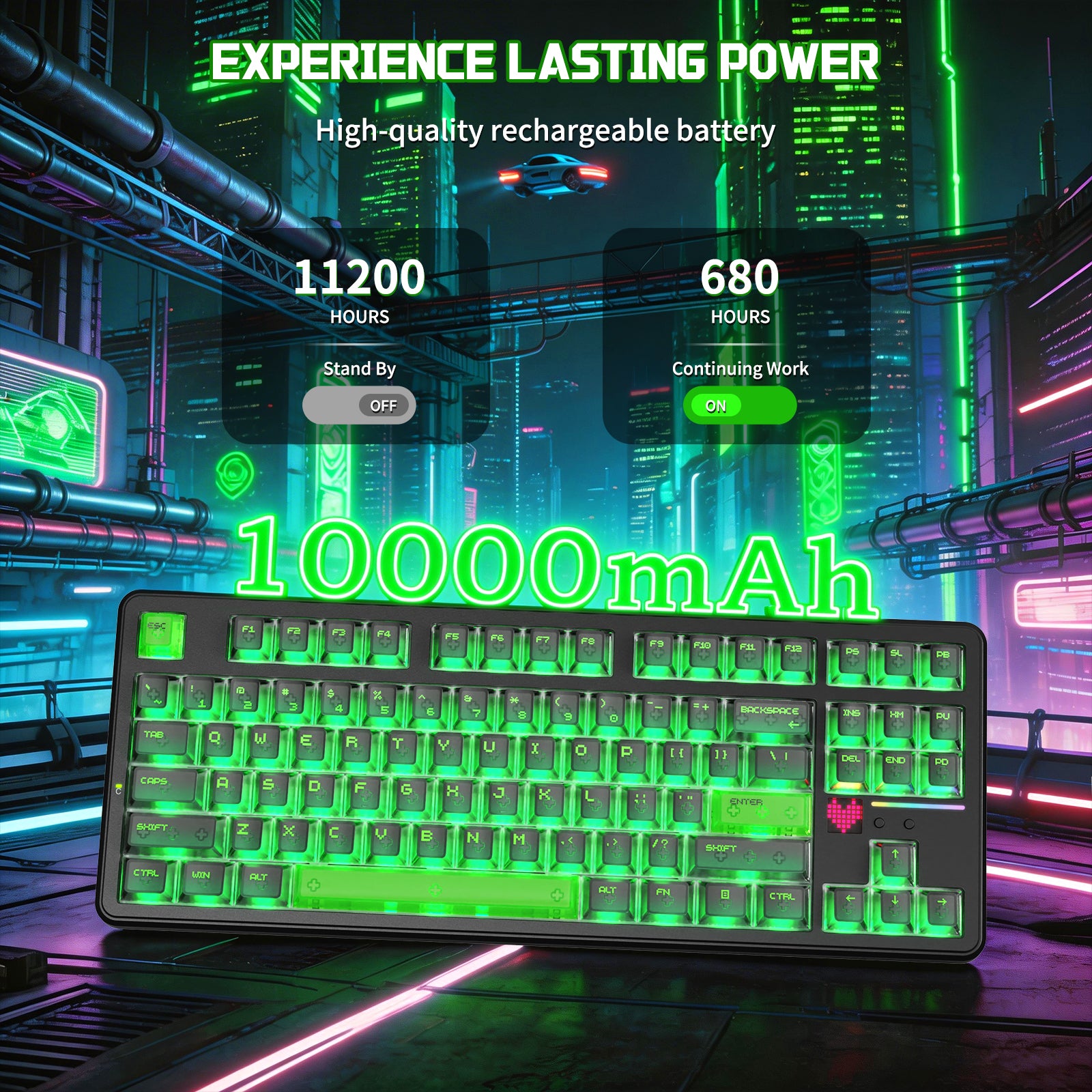 ATTACK SHARK X87 ULTRA Bezprzewodowa mechaniczna klawiatura z odbiornikiem 8K