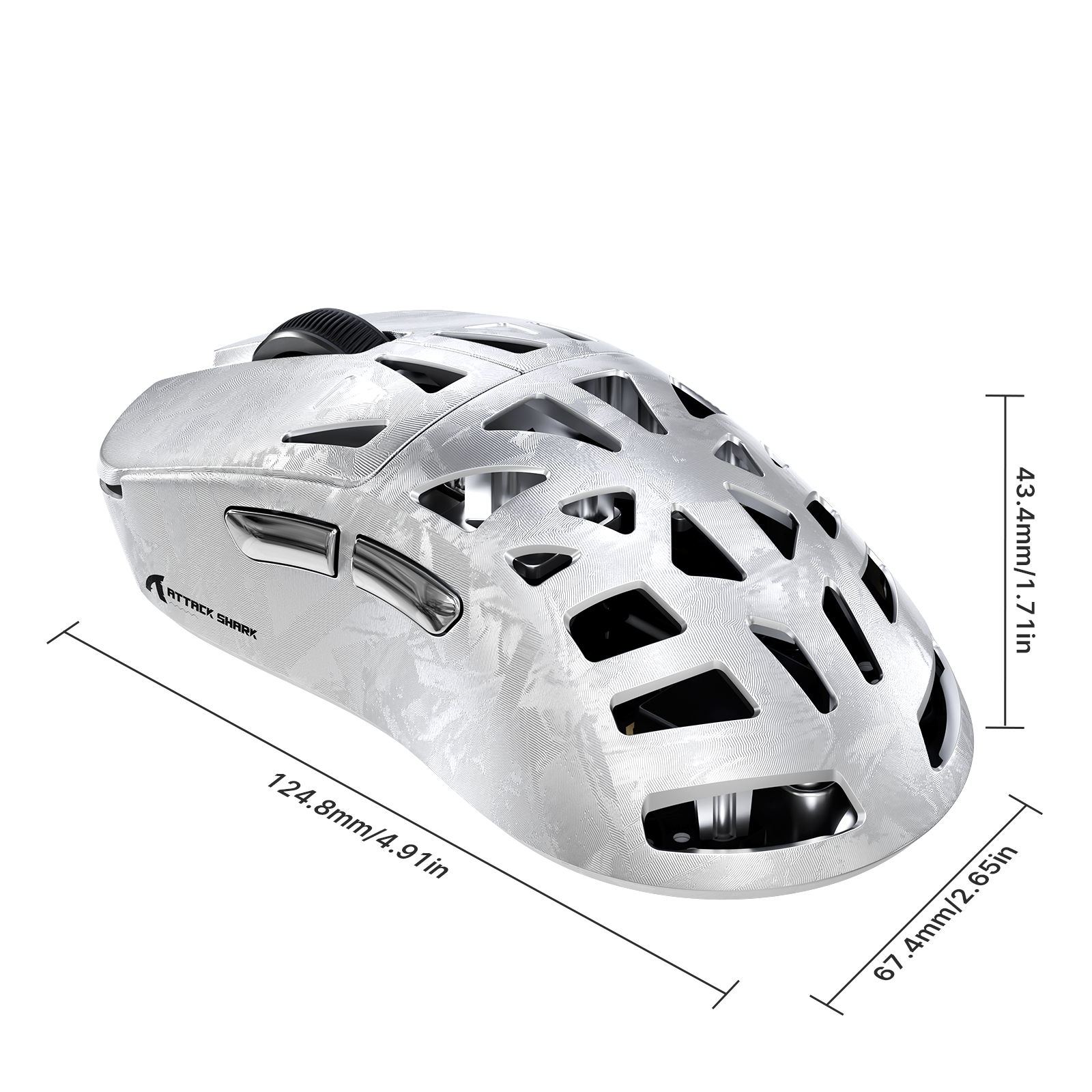 ATTACK SHARK RS6 ULTRA Carbon Fiber Bezprzewodowa Mysz Gamingowa PAW3955MAX