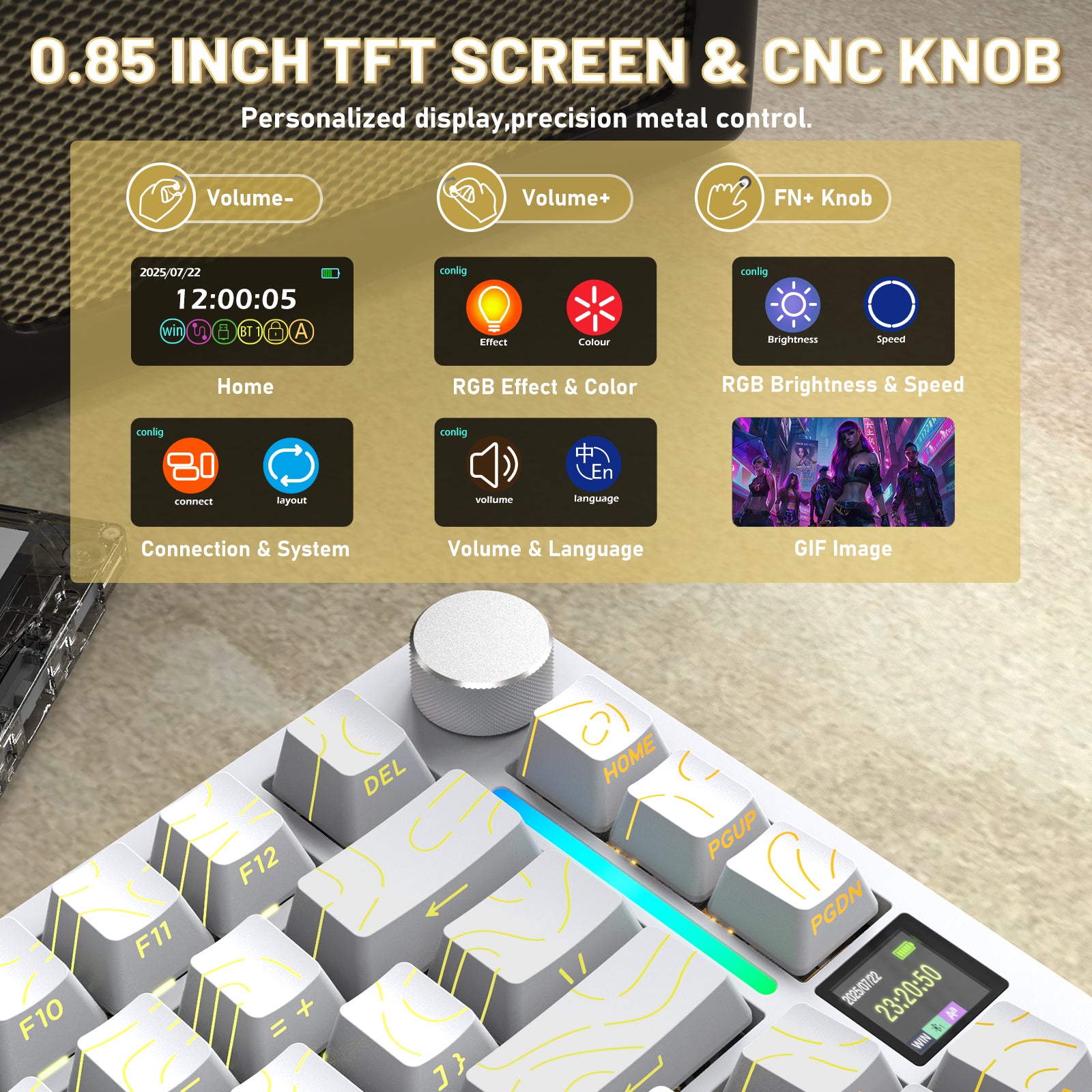 ATTACK SHARK X820ULTRA Mechaniczna klawiatura z kablem C01ULTRA w oplocie
