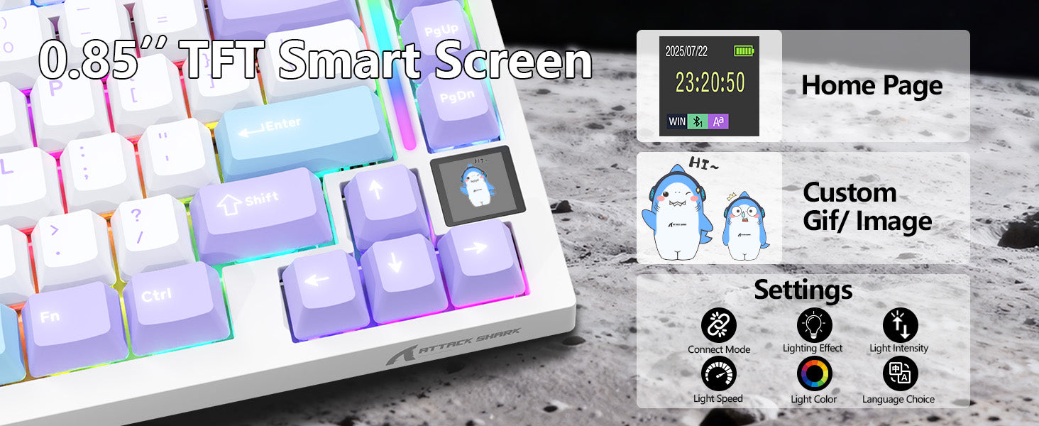 ATTACK SHARK X820Ultra Tri-mode Mechaniczna klawiatura z uszczelką