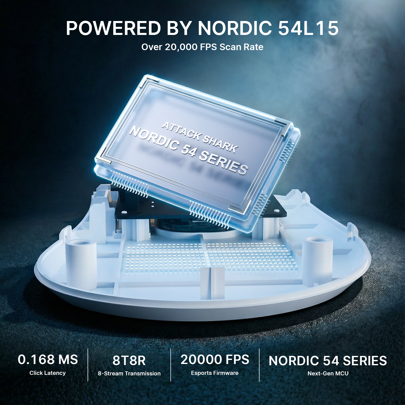 ATTACK SHARK V8 Ultra lekka ergonomiczna bezprzewodowa mysz gamingowa