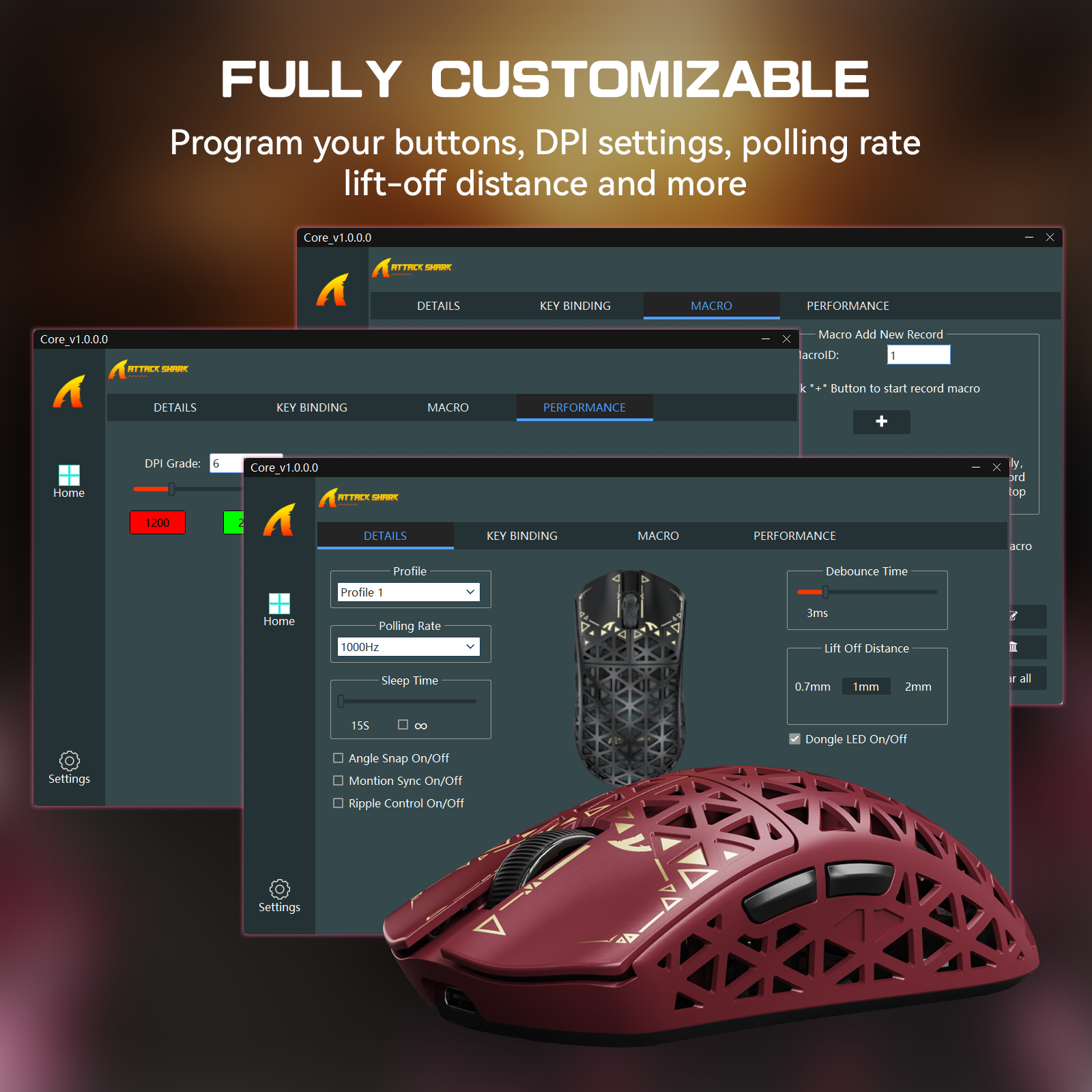 ATTACK SHARK R5 ULTRA Bezprzewodowa mysz do gier z włókna węglowego 8K PAW3950MAX