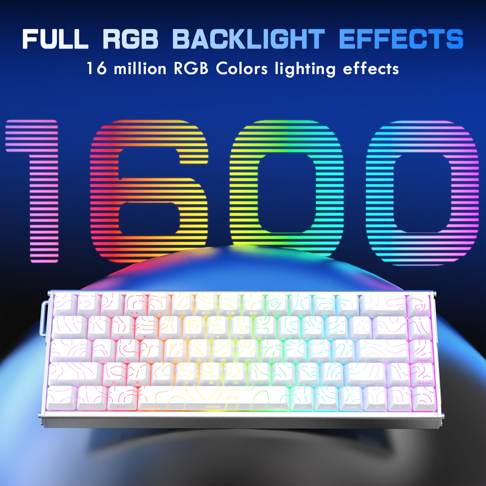 ATTACK SHARK X68MAX HE Klawiatura CNC z aluminium z szybkim wyzwalaczem i przełącznikiem magnetycznym z kablem C01Ultra RGB spiralnym