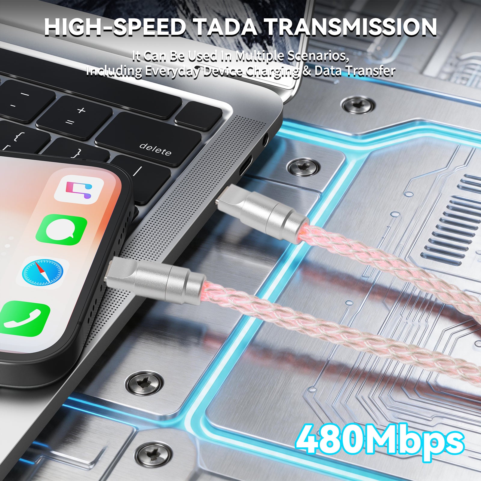 ATTACK SHARK C07 PRO Kabel 2 w 1 Type C do klawiatury/myszy do gier 8KHz
