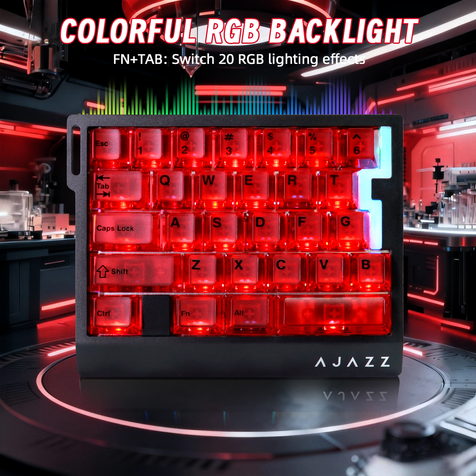 ATTACK SHARK X AJAZZ AK029 Przewodowa jednostronna klawiatura gamingowa