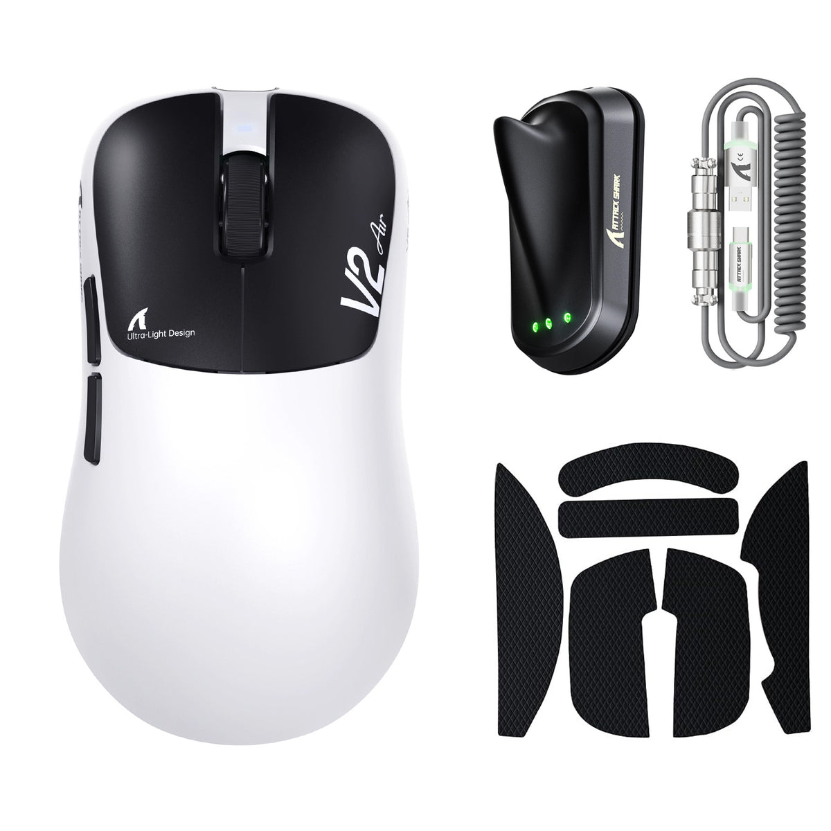 Ergonomiczna bezprzewodowa mysz gamingowa ATTACK SHARK V2 AIR PAW3955MAX