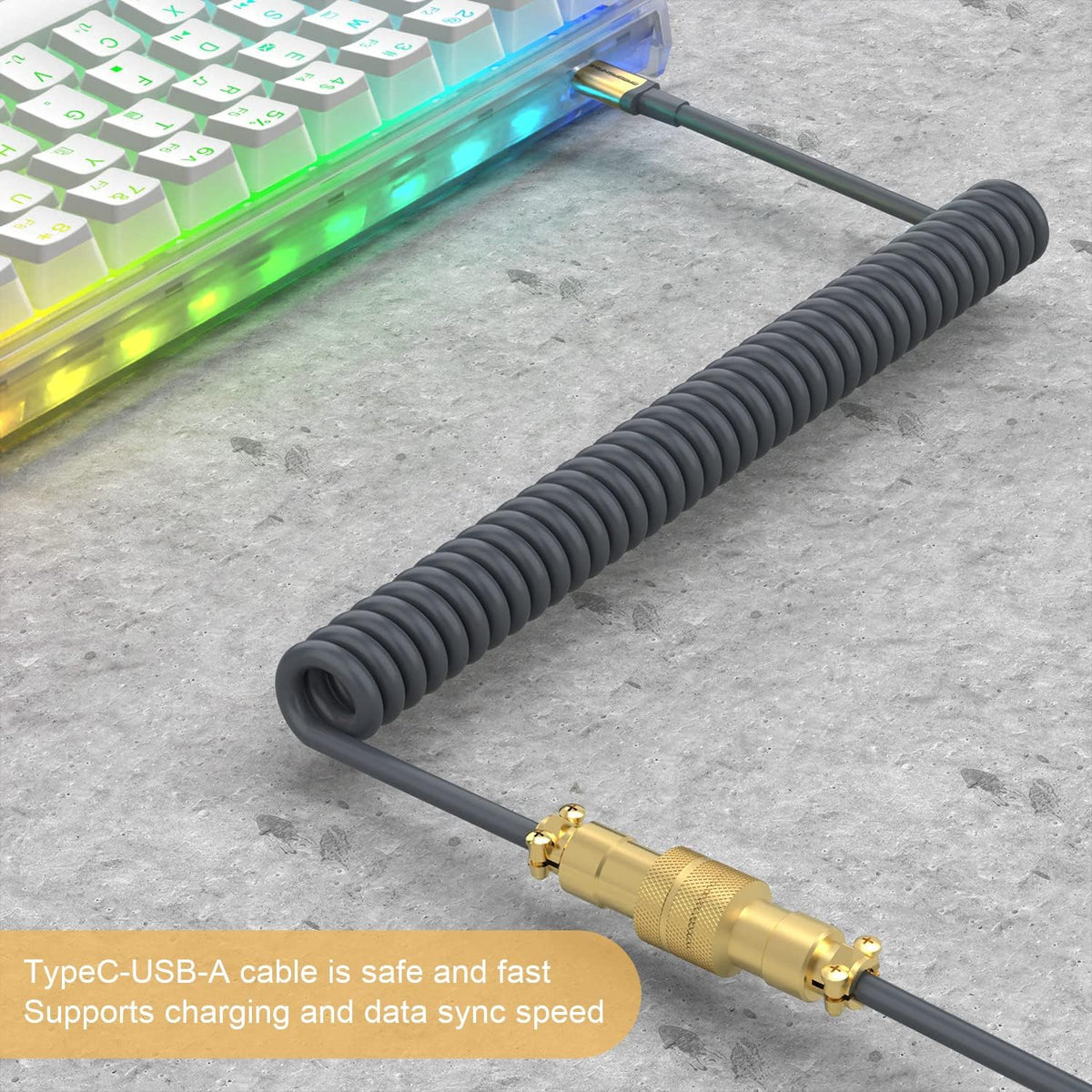 ATTACK SHARK x MAMBASNAKE C02 Kabel spiralny