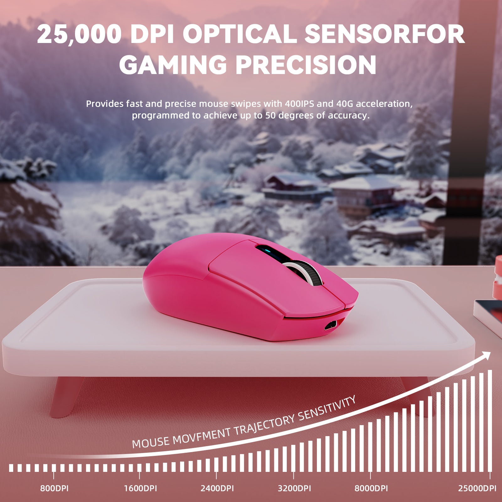 ATTACK SHARK G3 PRO Tri-mode bezprzewodowa mysz gamingowa z dokiem ładującym 25000 DPI Ultra lekka