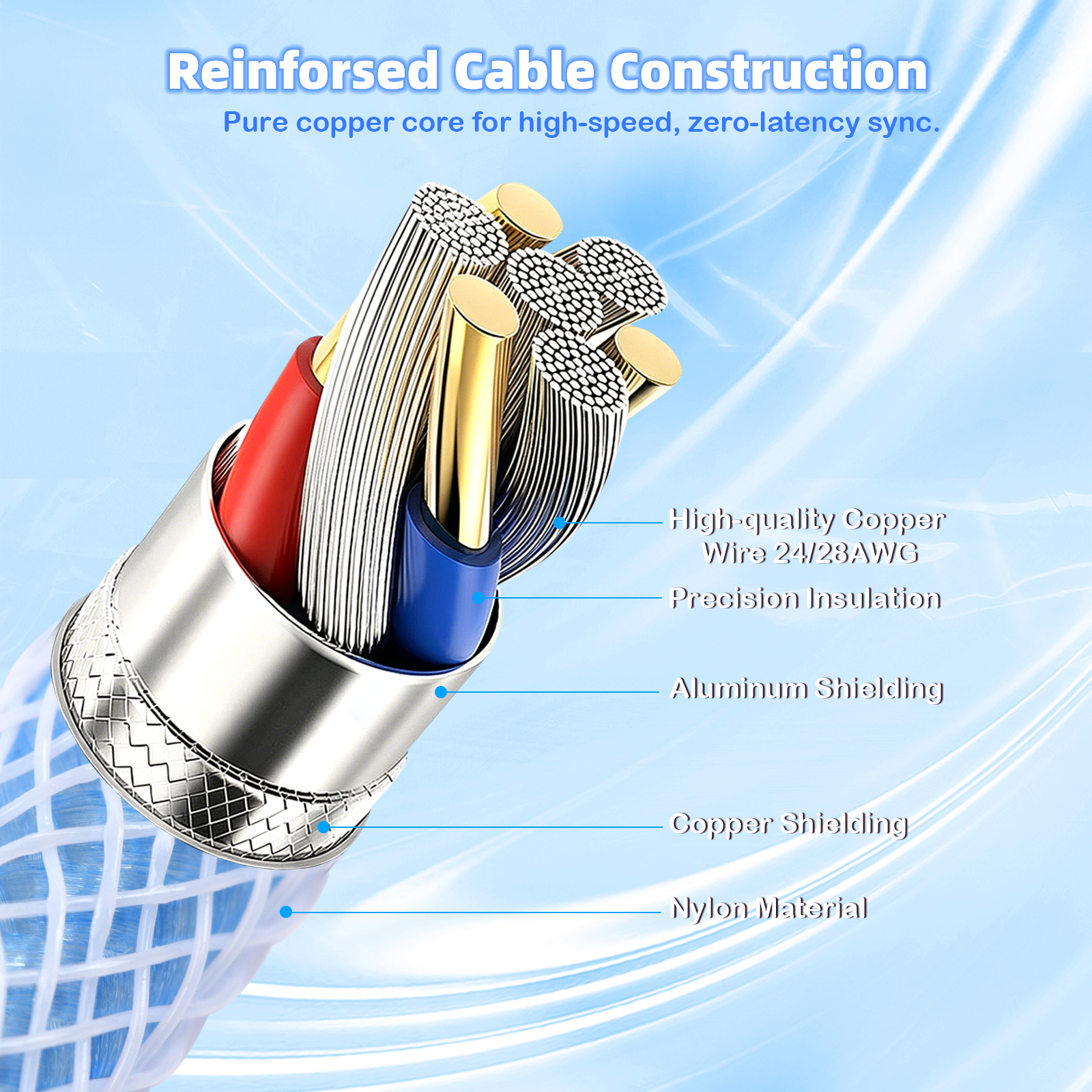 ATTACK SHARK C01ULTIMATE Kabel spiralny do magnetycznej klawiatury 8KHz