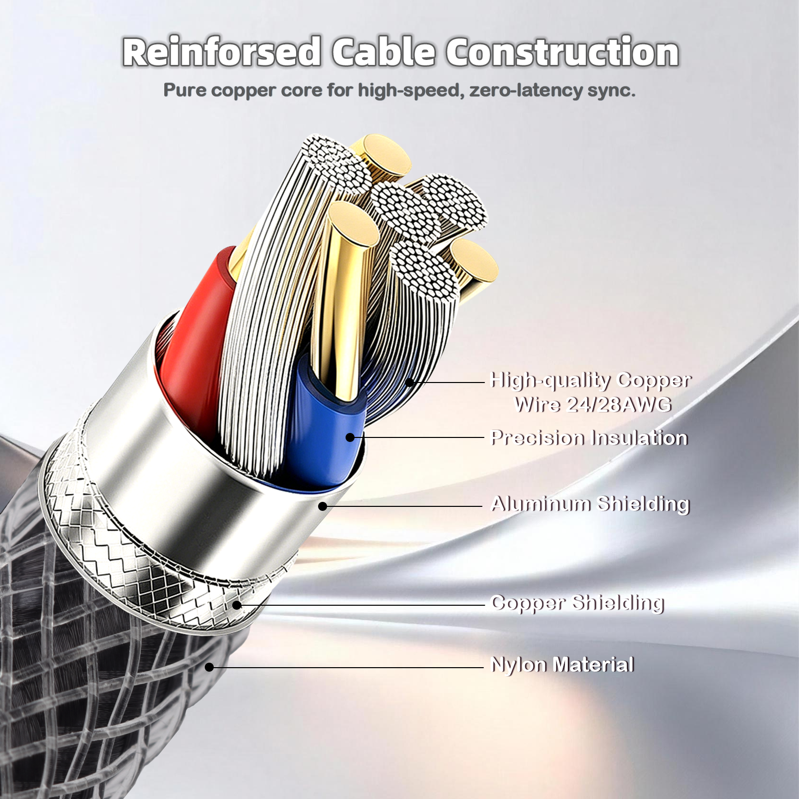 ATTACK SHARK C01ULTIMATE Kabel spiralny do magnetycznej klawiatury 8KHz