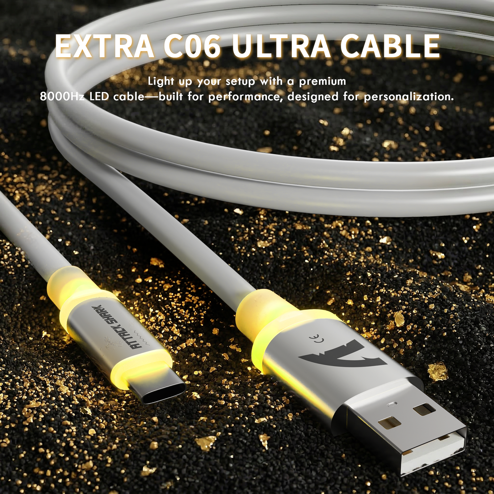 ATTACK SHARK X11 ULTRA Bezprzewodowa mysz gamingowa z włókna węglowego z kablem C06 Ultra LED