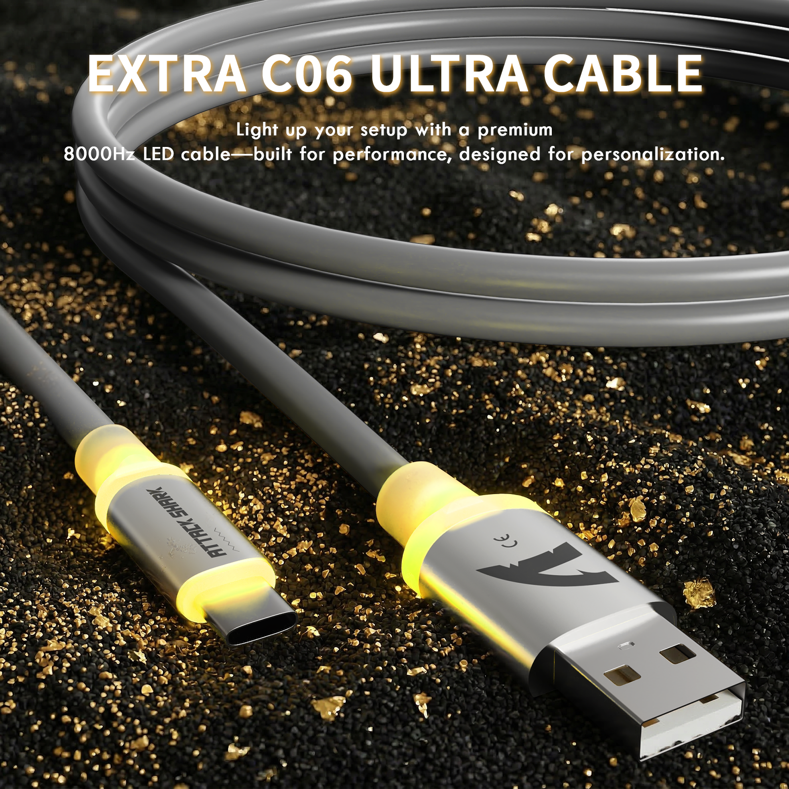 ATTACK SHARK X11 ULTRA Bezprzewodowa mysz gamingowa z włókna węglowego z kablem C06 Ultra LED