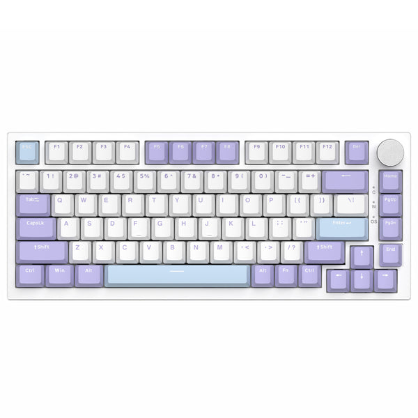 Biało-Fioletowy (Przełącznik Sea Salt, Podświetlenie RGB)