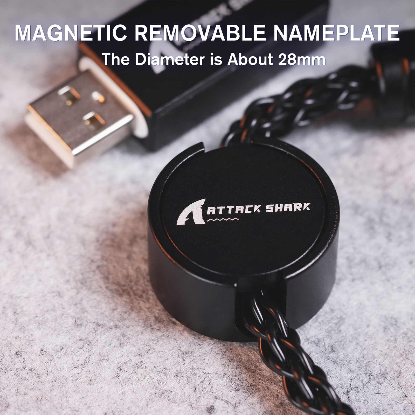 ATTACK SHARK C07 Niestandardowy Kabel Aviator do Klawiatury Magnetycznej 8KHz