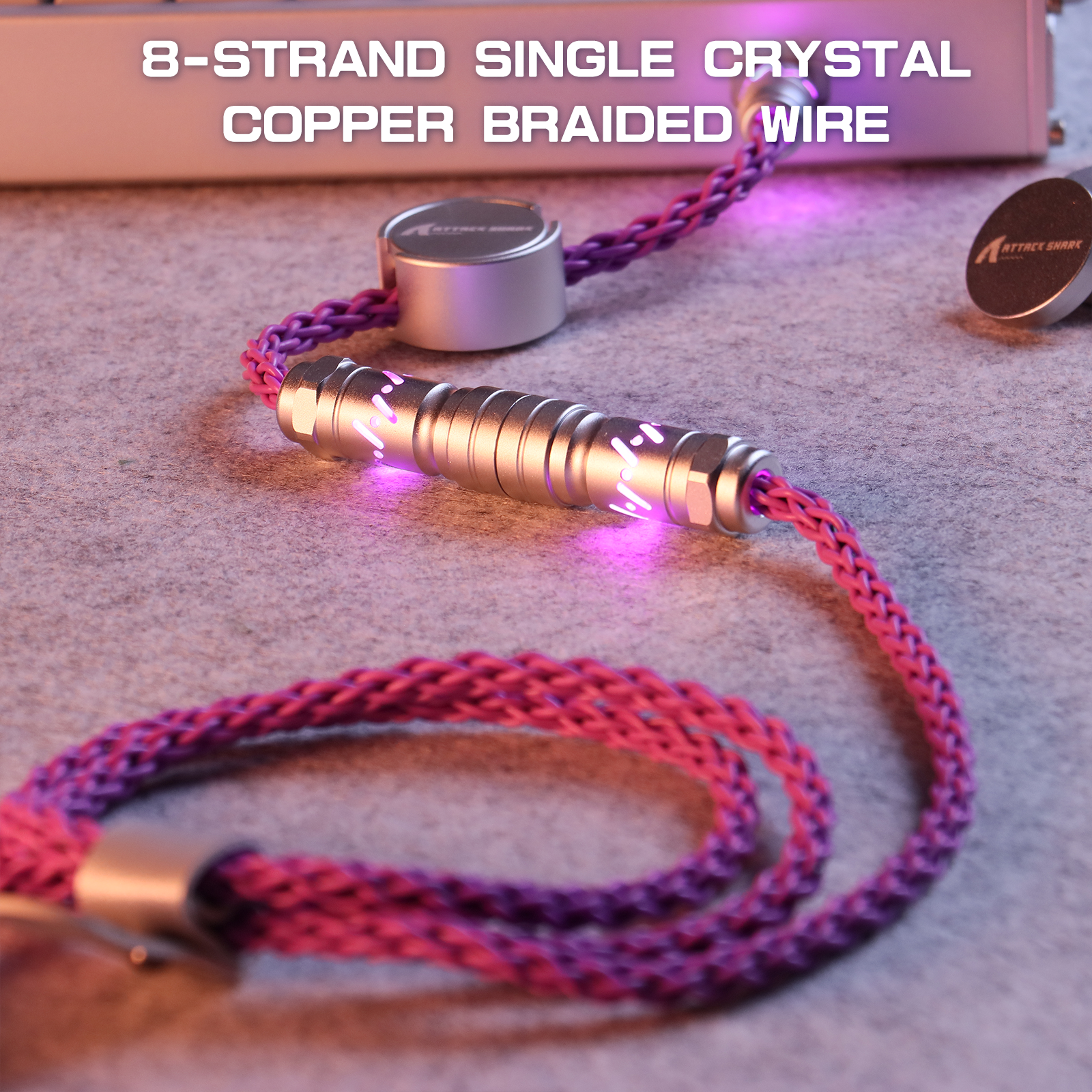 ATTACK SHARK C07 Niestandardowy Kabel Aviator do Klawiatury Magnetycznej 8KHz