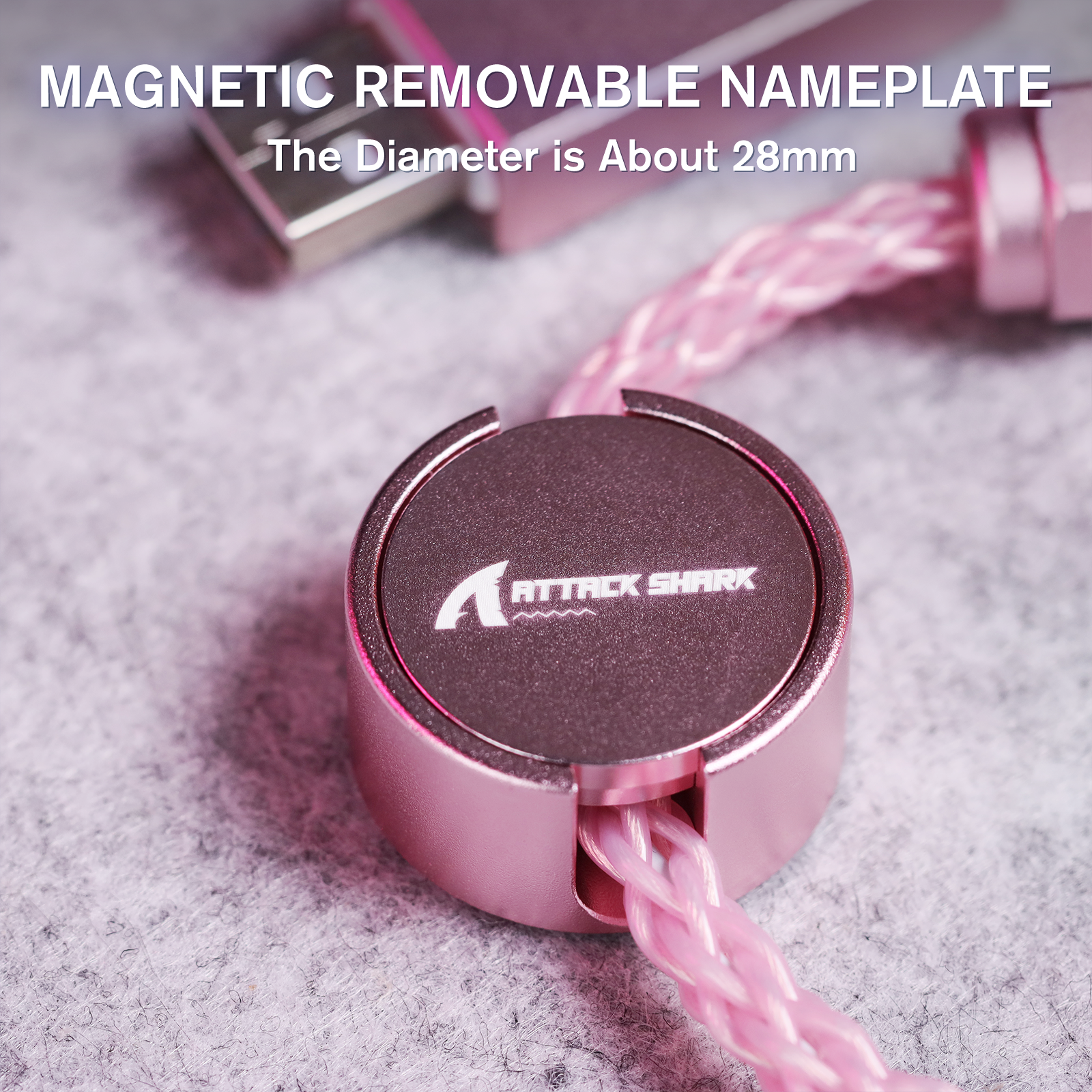 ATTACK SHARK C07 Niestandardowy Kabel Aviator do Klawiatury Magnetycznej 8KHz