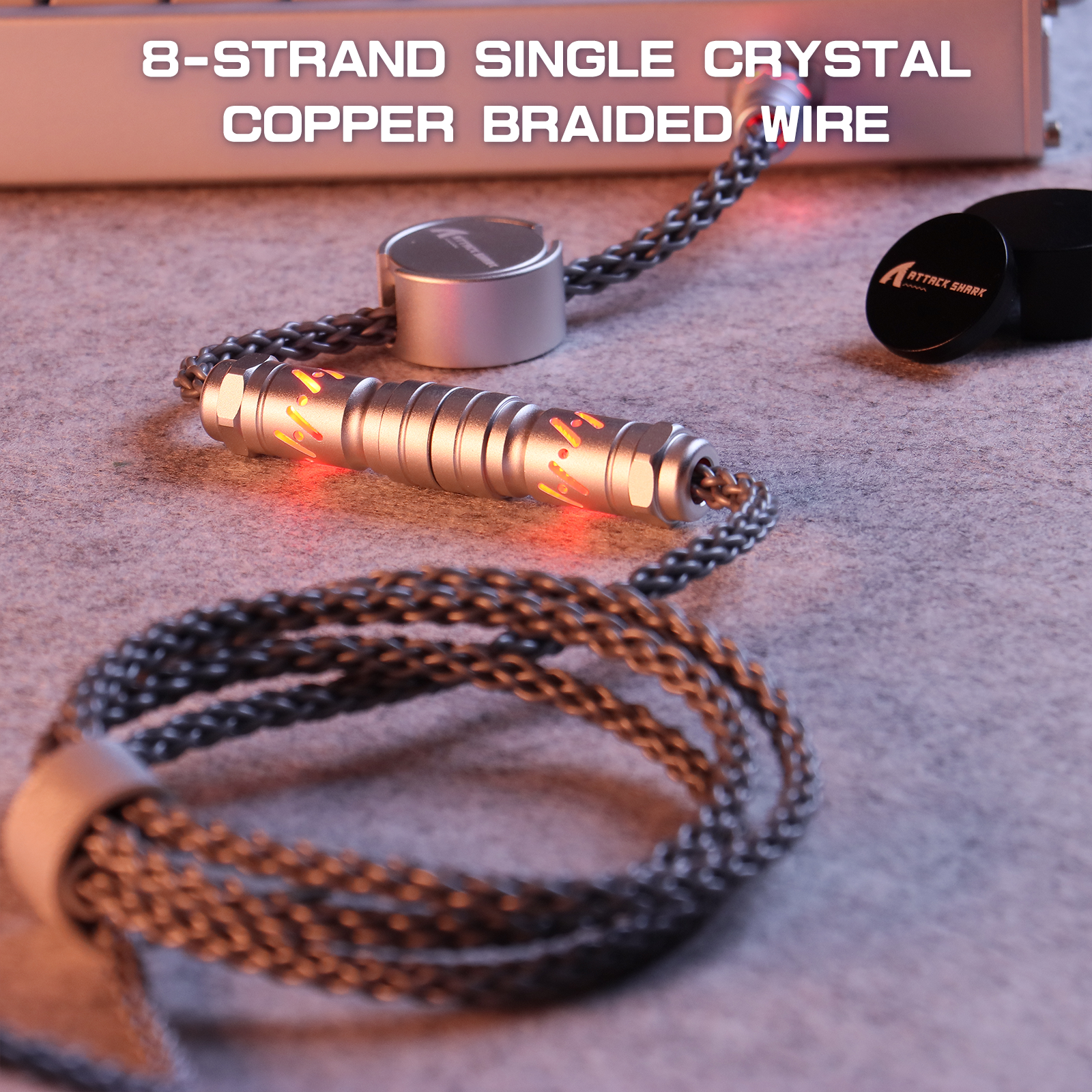 ATTACK SHARK C07 Niestandardowy Kabel Aviator do Klawiatury Magnetycznej 8KHz