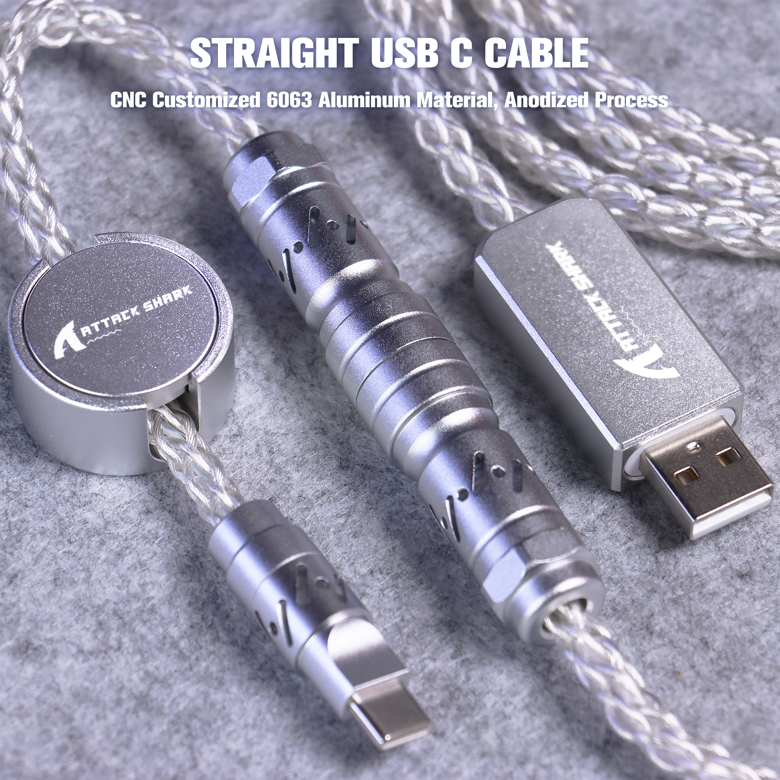 ATTACK SHARK C07 Niestandardowy Kabel Aviator do Klawiatury Magnetycznej 8KHz