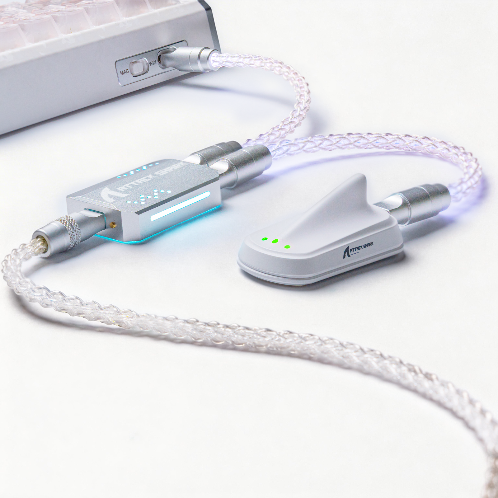 ATTACK SHARK C07 PRO Kabel 2 w 1 typu C do klawiatury/myszy gamingowej 8KHz