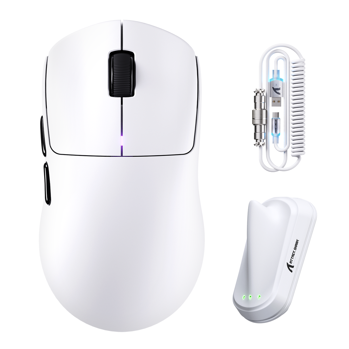 ATTACK SHARK F1 AIR 39g Bezprzewodowa mysz gamingowa z sensorem PAW3955MAX i przewodem C06 Ultra