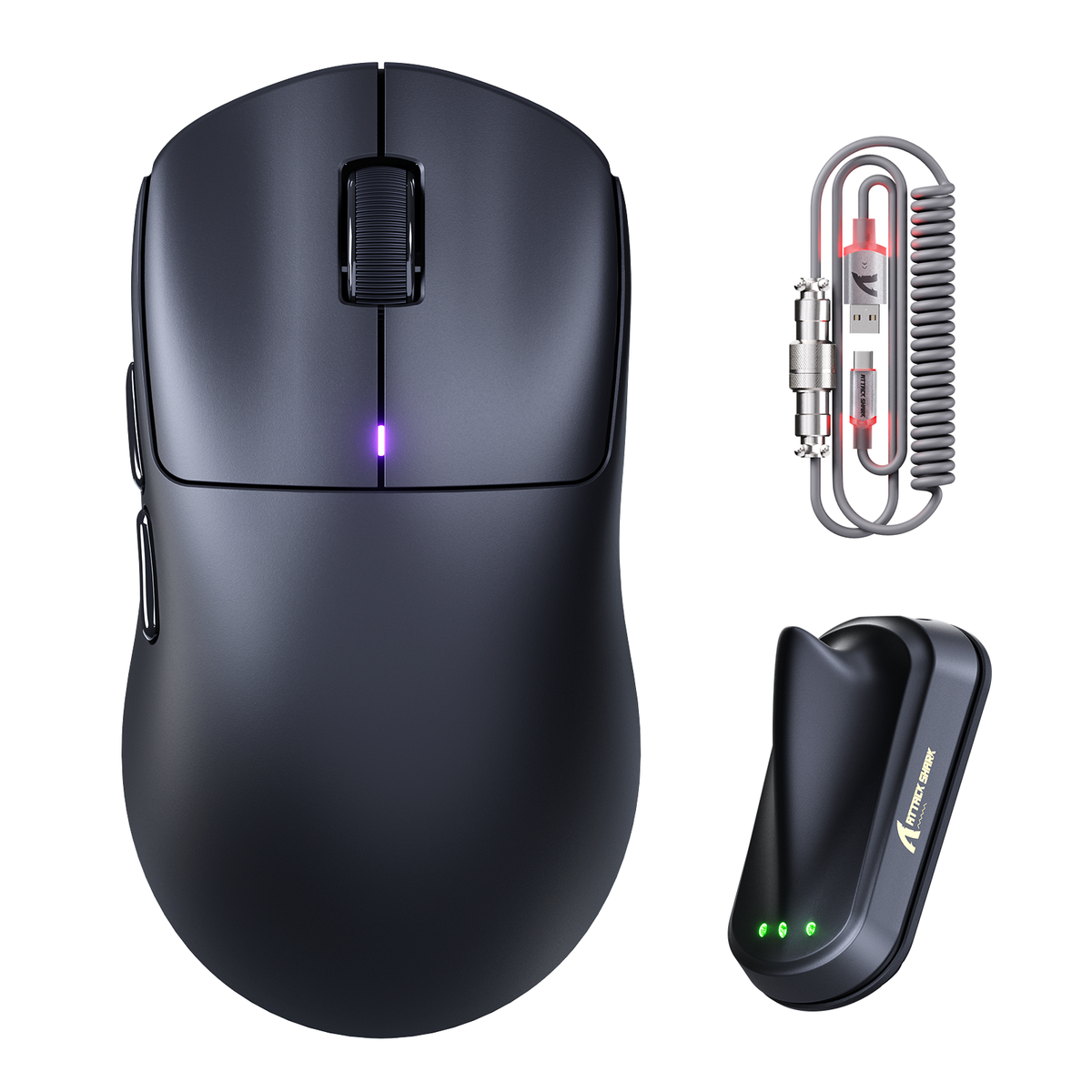 ATTACK SHARK F1 AIR 39g Bezprzewodowa mysz gamingowa z sensorem PAW3955MAX i przewodem C06 Ultra