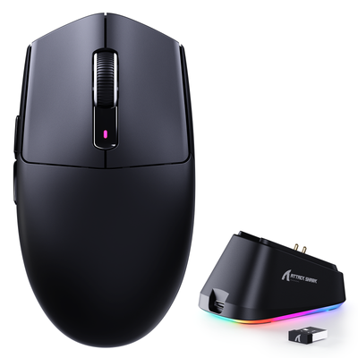 ATTACK SHARK G3 PRO Tri-mode bezprzewodowa mysz gamingowa z dokiem ładującym 25000 DPI Ultra lekka