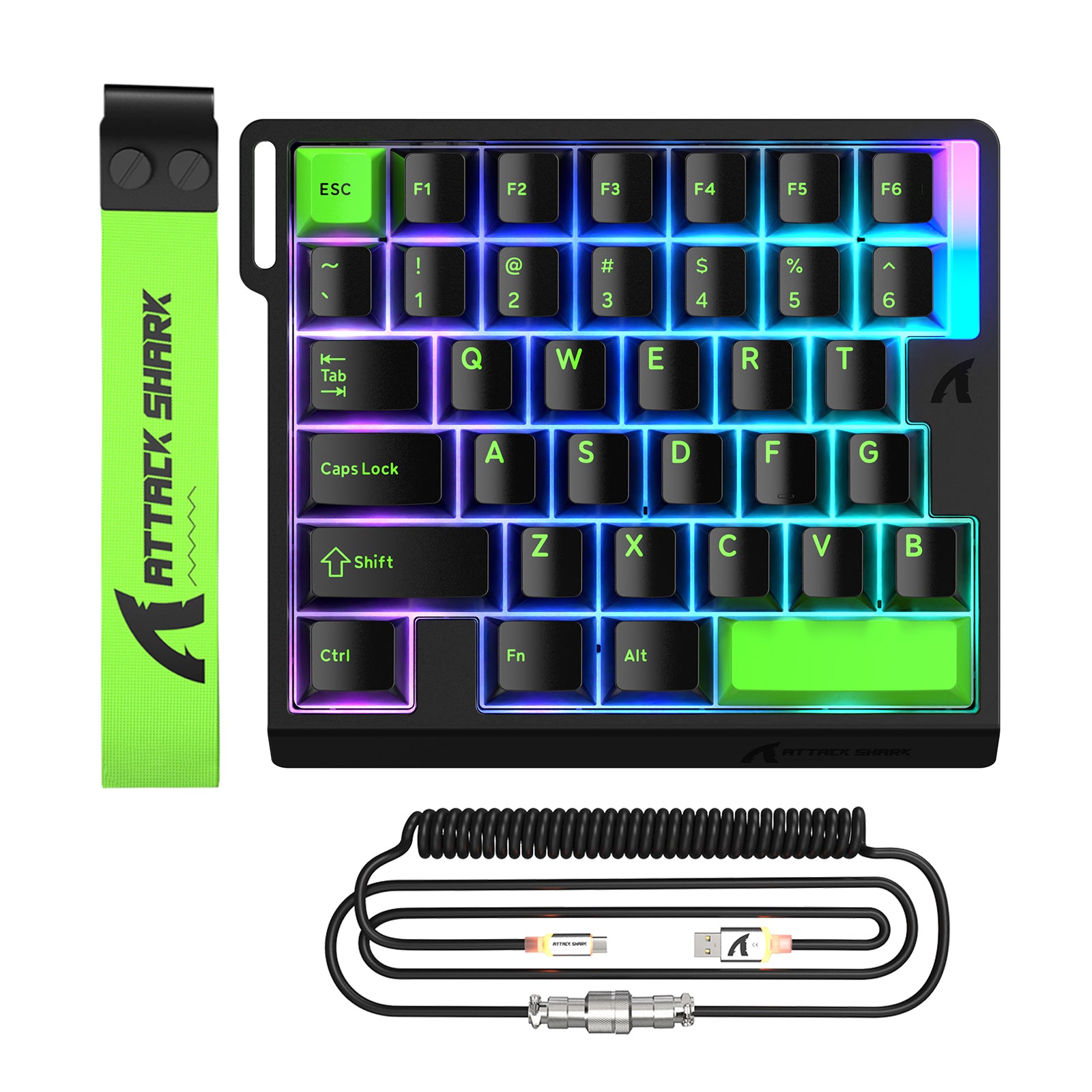 ATTACK SHARK M36 HE Jednoręczna klawiatura z magnetycznym przełącznikiem & C01 ULTRA LED Aviator Cable