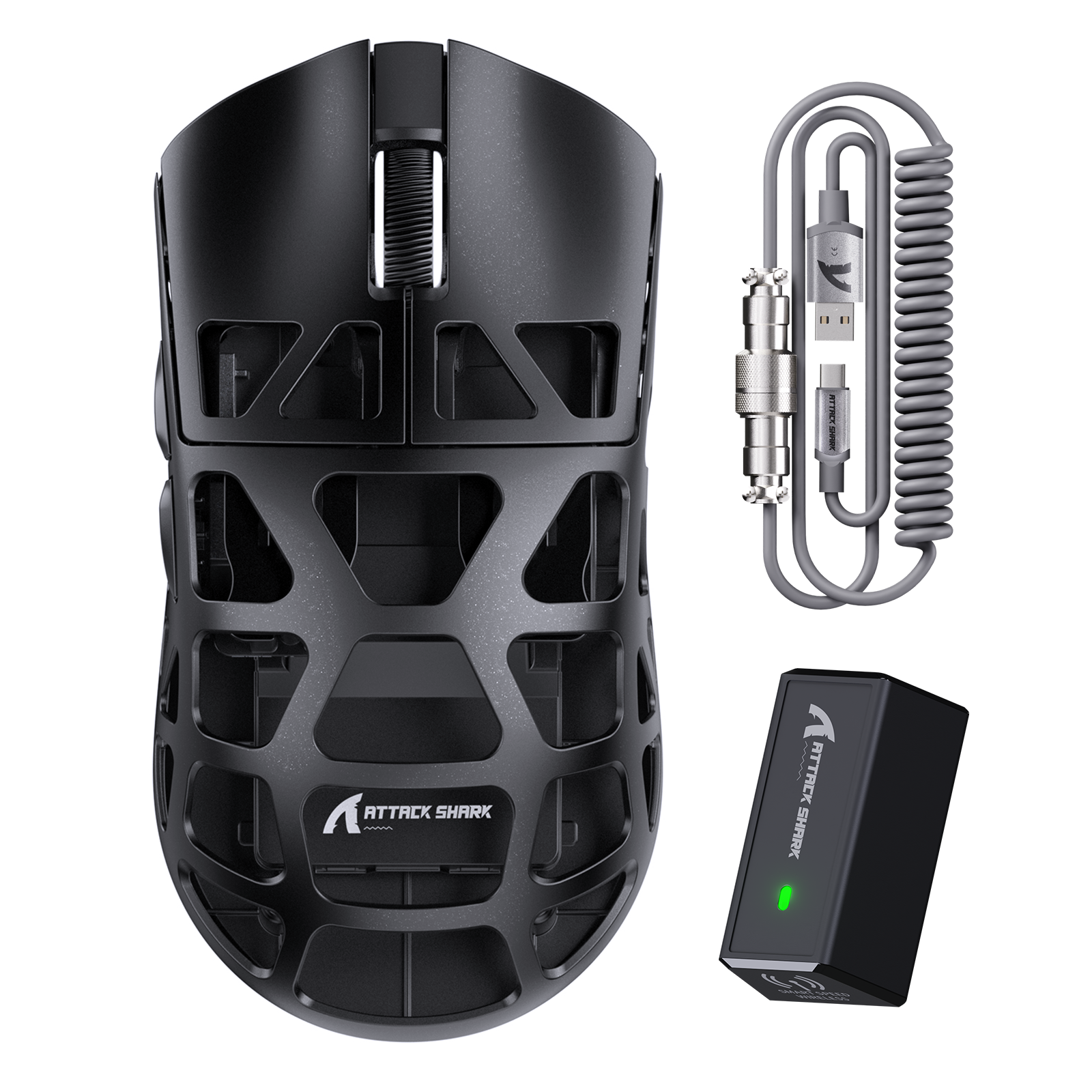 ATTACK SHARK R3 mysz gamingowa z magnezu 8K z kablem sprężynowym C06