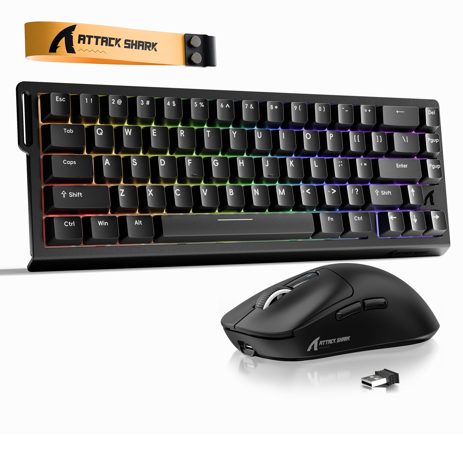 ATTACK SHARK X68HE Klawiatura Rapid Trigger + bezprzewodowa mysz do gier X3 w zestawie