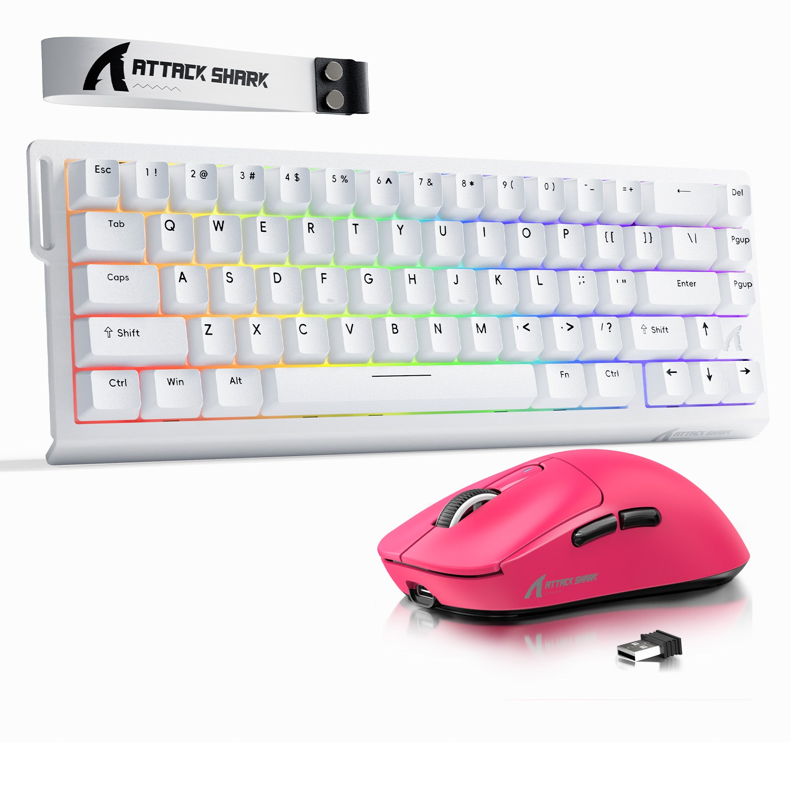 ATTACK SHARK X68HE Klawiatura Rapid Trigger + bezprzewodowa mysz do gier X3 w zestawie