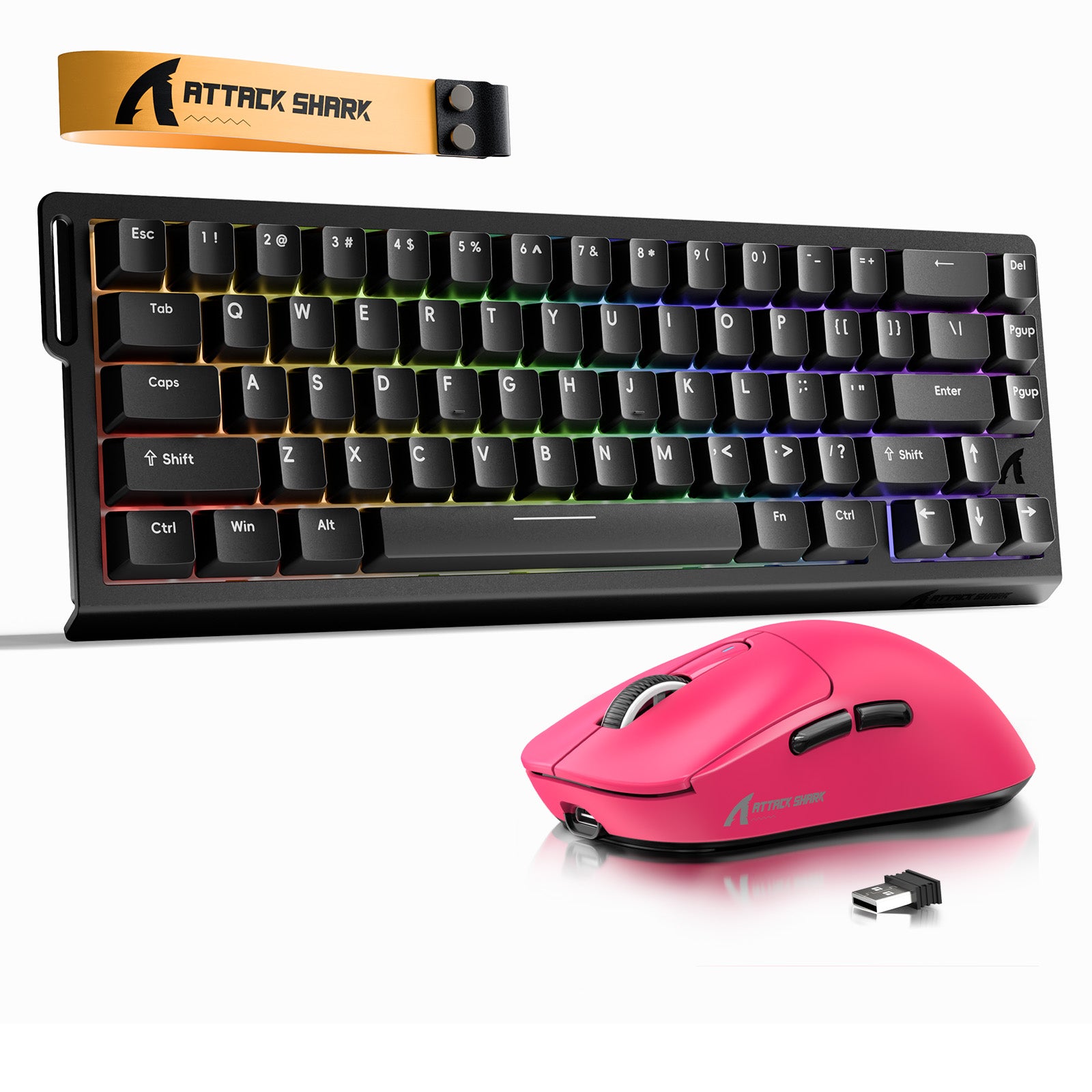 ATTACK SHARK X68HE Klawiatura Rapid Trigger + bezprzewodowa mysz do gier X3 w zestawie