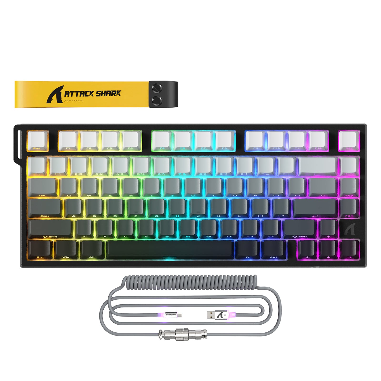 ATTACK SHARK R82 HE Przewodowa klawiatura do gier 75% z kablem LED C01ULTRA