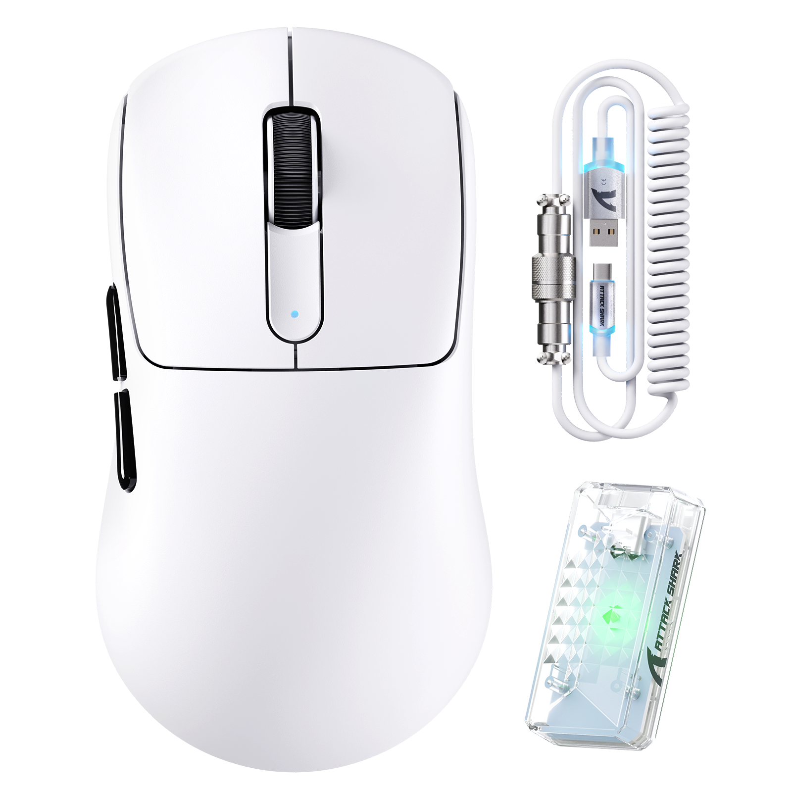 ATTACK SHARK V5 8KHz Bezprzewodowa Mysz Gamingowa PAW3950MAX z Kablem C06 Ultra