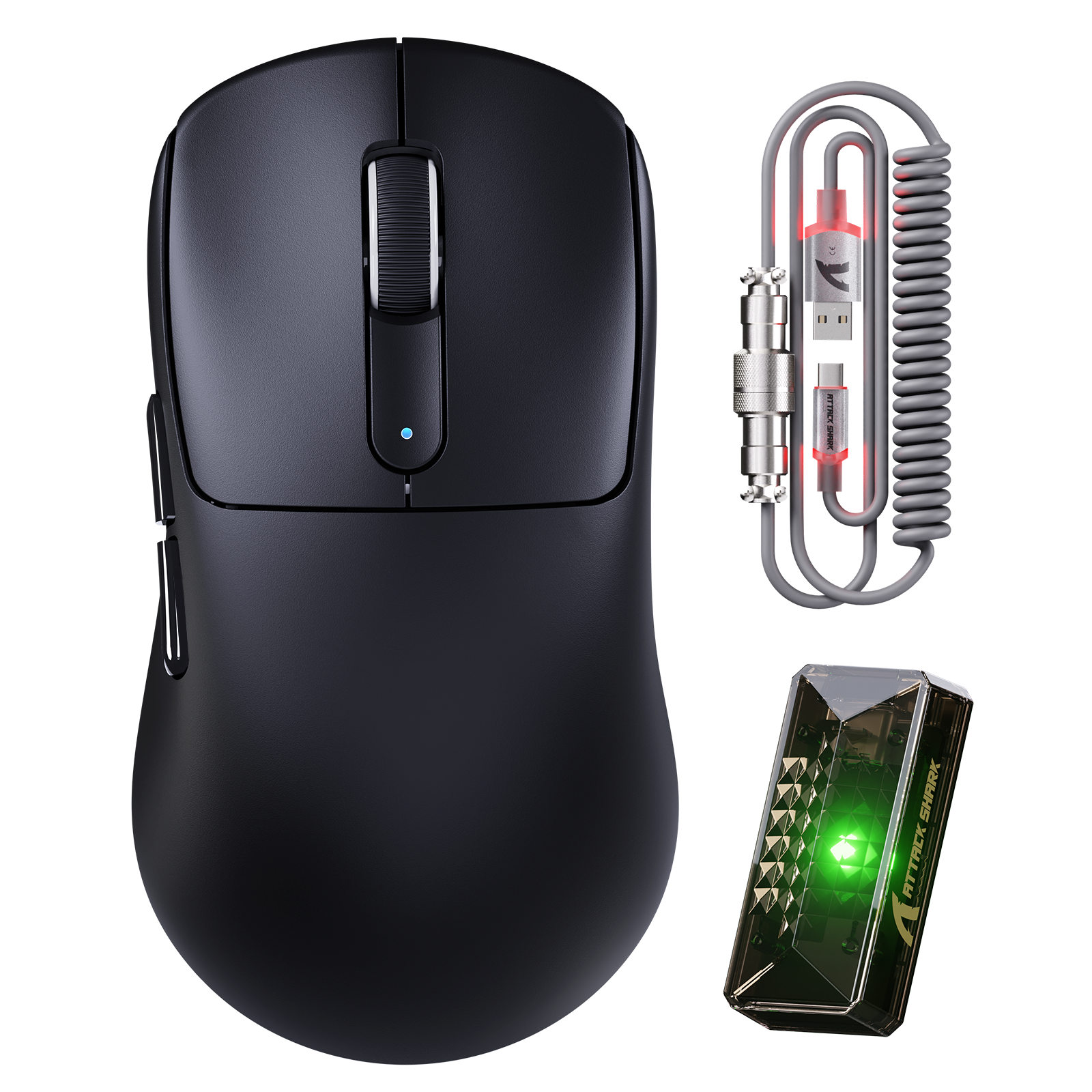 ATTACK SHARK V5 8KHz Bezprzewodowa Mysz Gamingowa PAW3950MAX z Kablem C06 Ultra