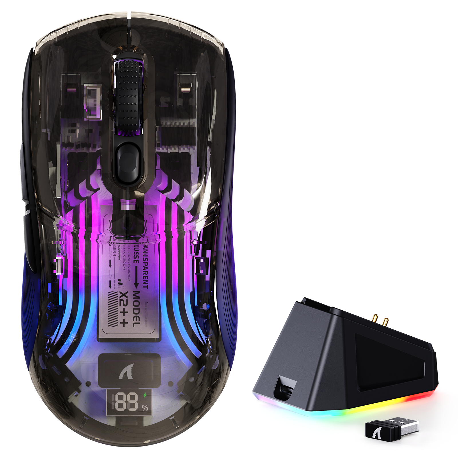ATTACK SHARK X2PRO Bezprzewodowa mysz gamingowa ze stacją ładującą