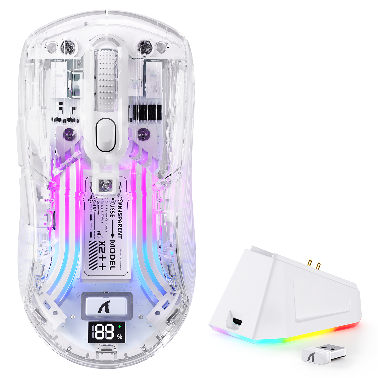 ATTACK SHARK X2PRO Bezprzewodowa mysz gamingowa ze stacją ładującą