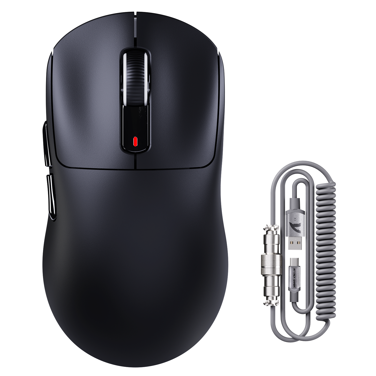 ATTACK SHARK X3MAX PAW3950 bezprzewodowa mysz gamingowa z kablem sprężynowym C06