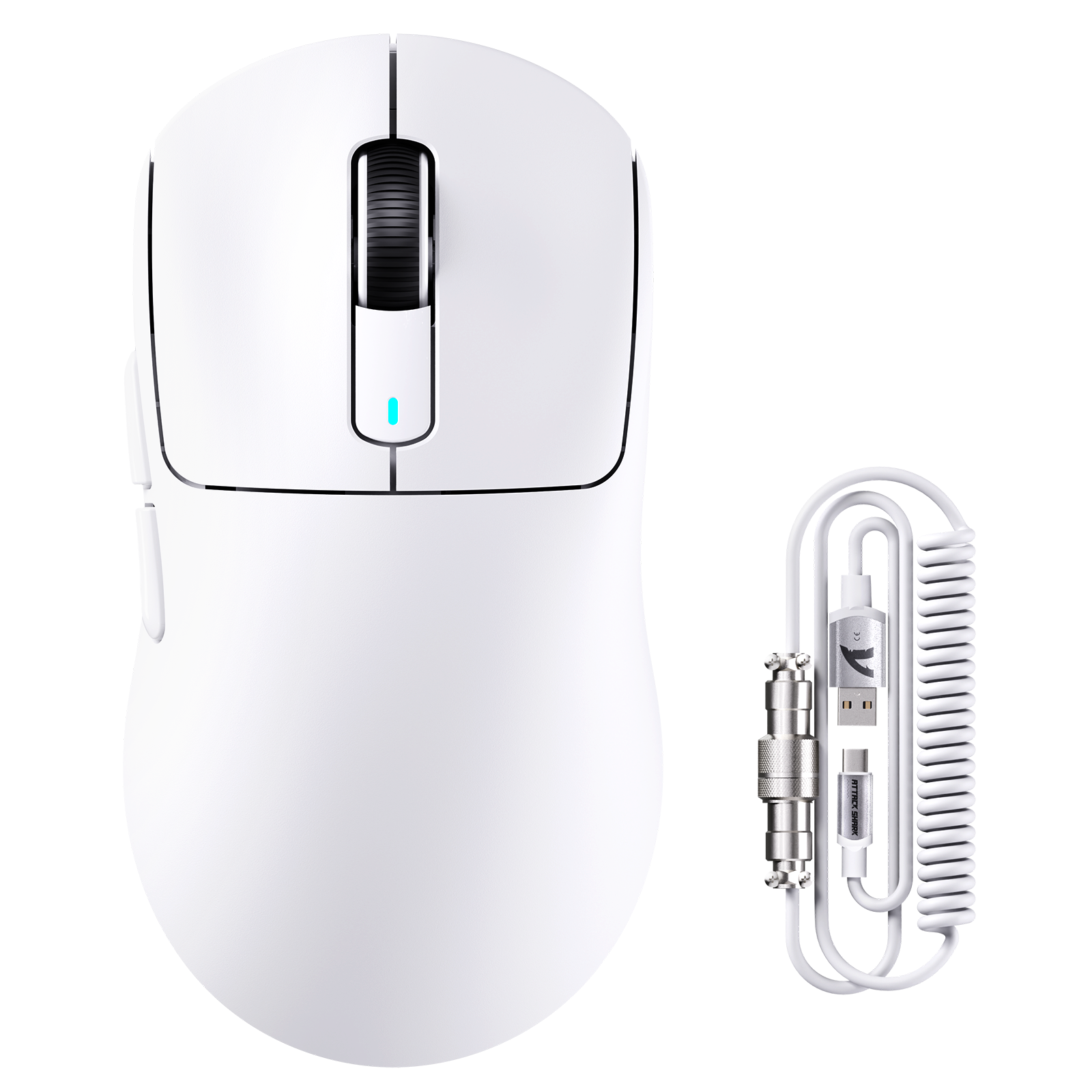 ATTACK SHARK X3MAX PAW3950 bezprzewodowa mysz gamingowa z kablem sprężynowym C06