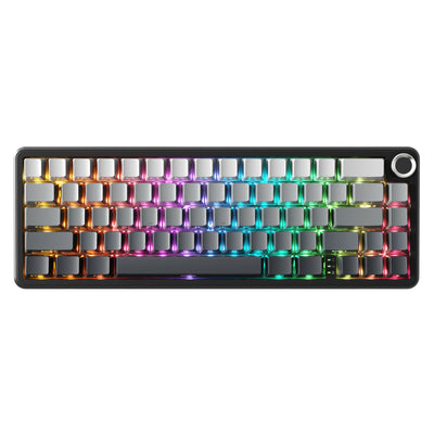 ATTACK SHARK X66 Bezprzewodowa Mechaniczna Klawiatura z Keycapami PBT z Nadrukiem Bocznych Znaków