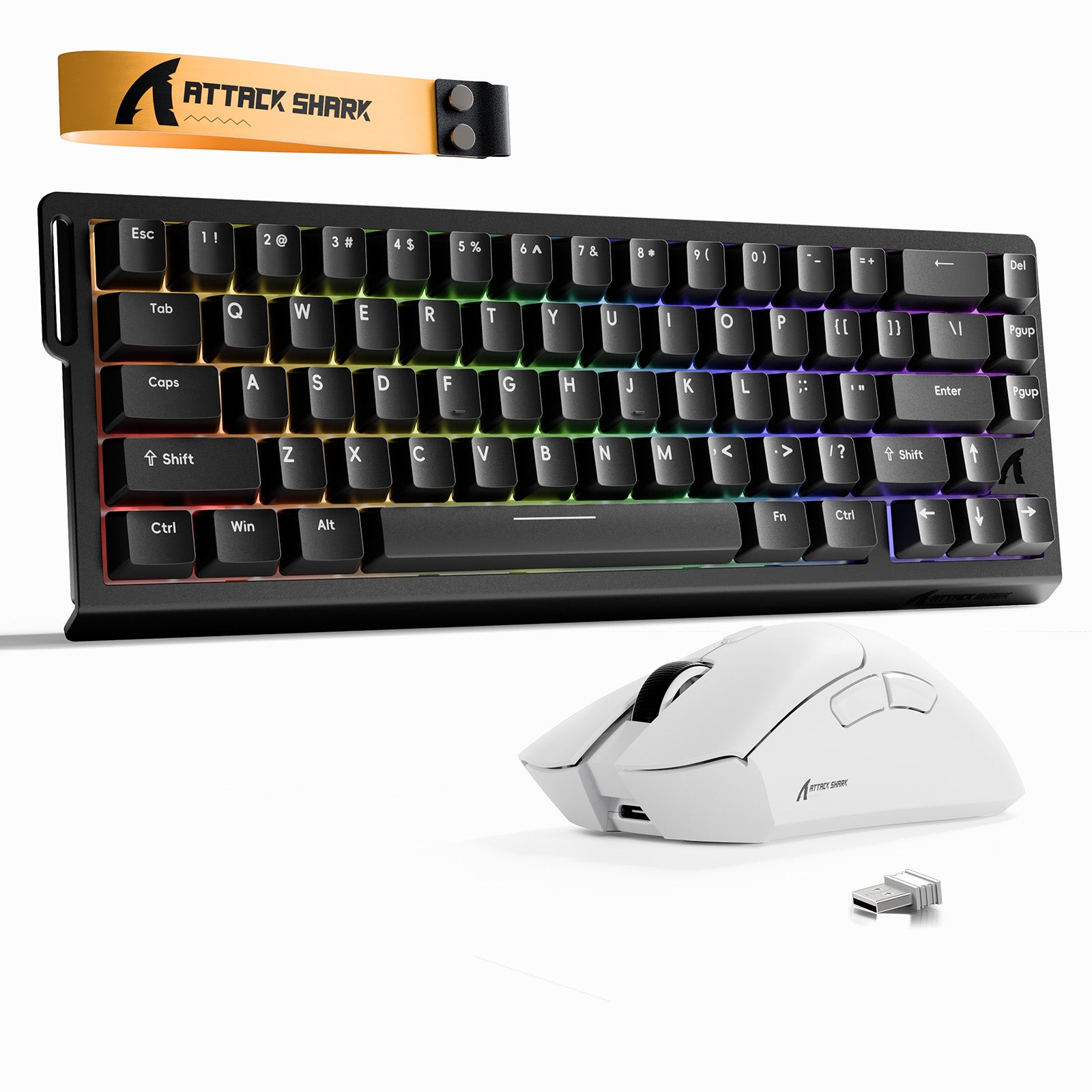 ATTACK SHARK X68HE Klawiatura Rapid Trigger + bezprzewodowa mysz do gier R1 w zestawie