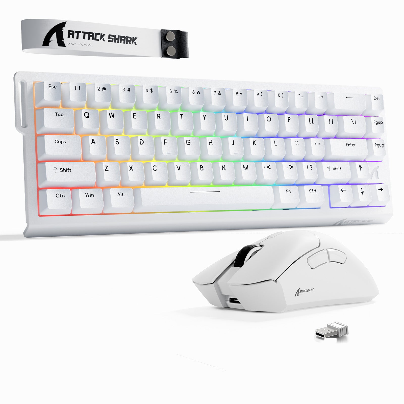 ATTACK SHARK X68HE Klawiatura Rapid Trigger + bezprzewodowa mysz do gier R1 w zestawie