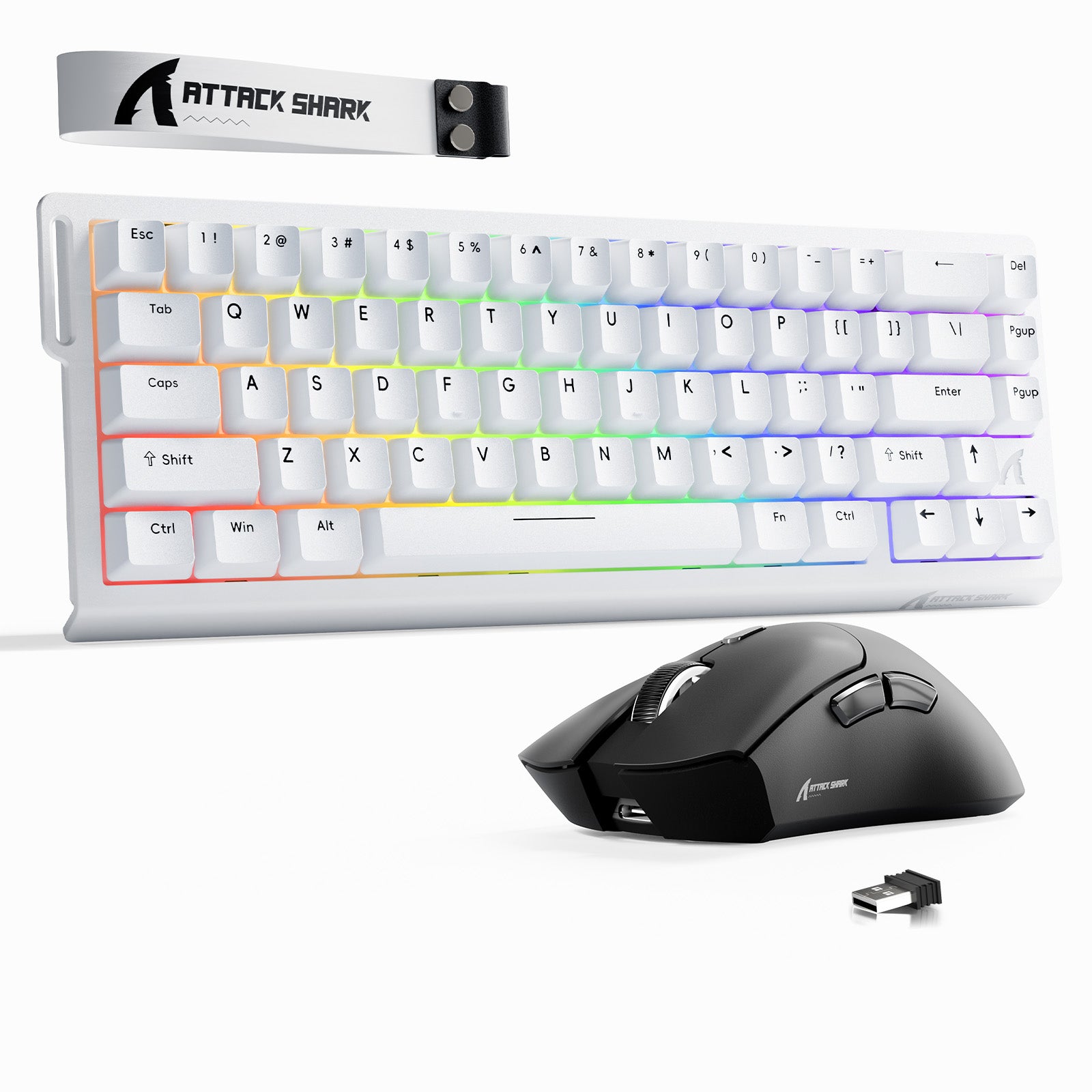 ATTACK SHARK X68HE Klawiatura Rapid Trigger + bezprzewodowa mysz do gier R1 w zestawie