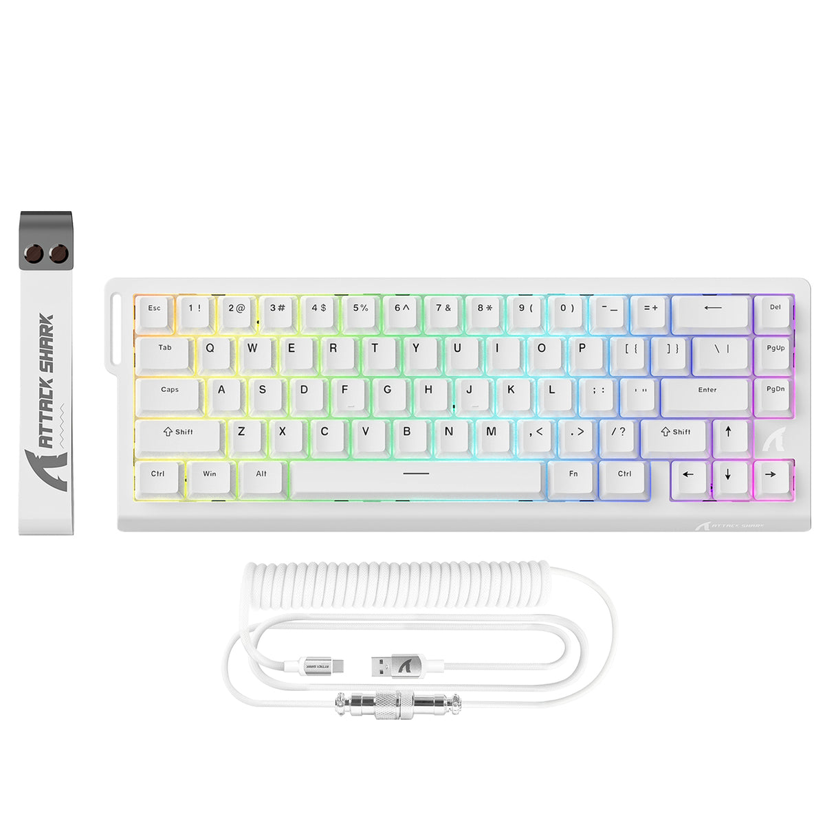 ATTACK SHARK X68 HE Klawiatura z Magnetycznym Przełącznikiem Rapid Trigger ze Spiralnym Kablem C01PRO